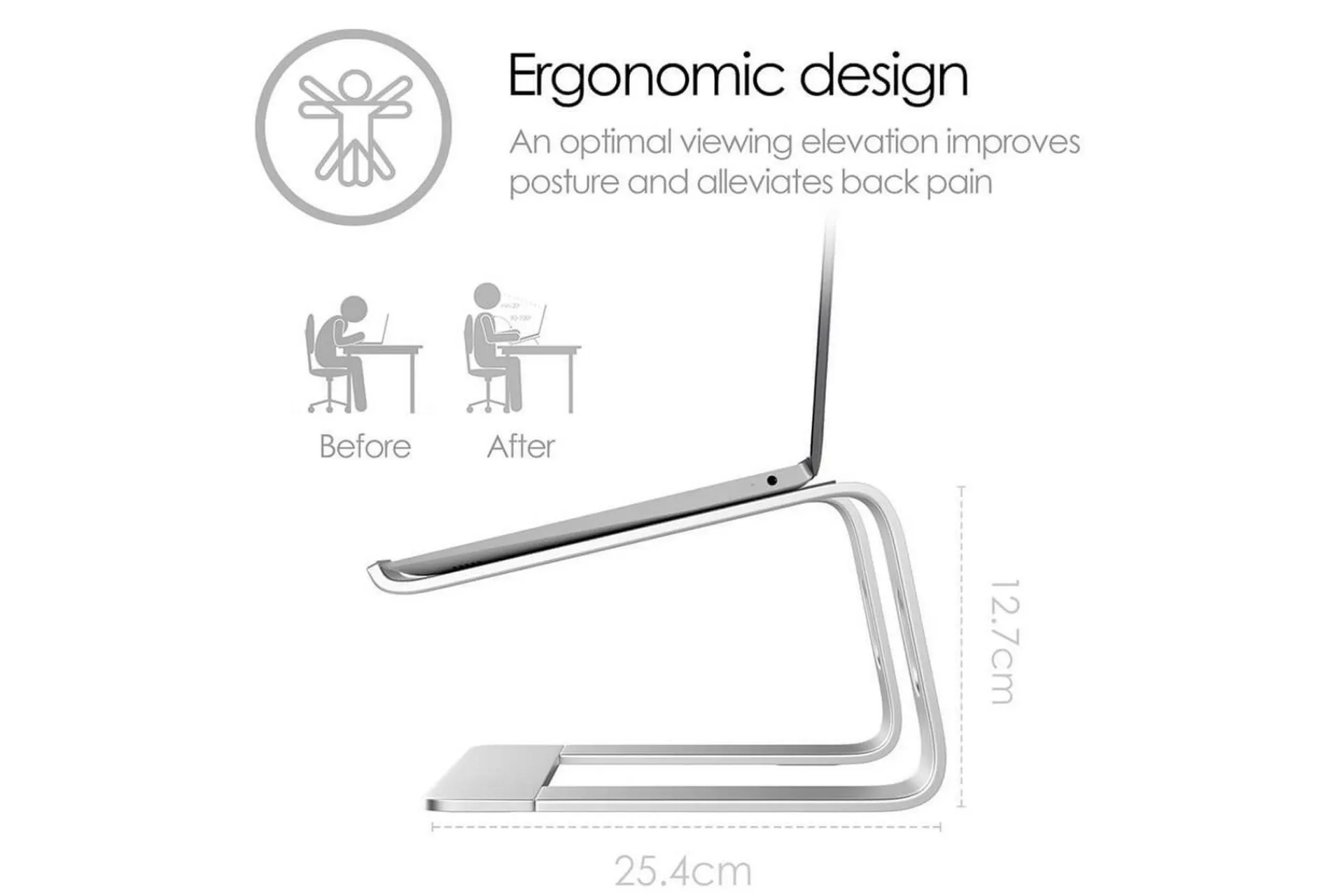 Oppbevaringsstativ-Laptopstativ Desire2 Supreme Pro Aluminium Silver Sølv