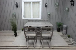 Spisegrupper Hage-Larios Spisegruppe 76 cm + 2 Spisestoler + Benk Grey