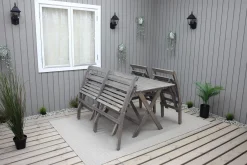 Spisegrupper Hage-Larios Spisegruppe 76 cm + 2 Spisestoler + Benk Grey