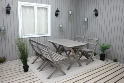 Spisegrupper Hage-Larios Spisegruppe 76 cm + 2 Spisestoler + Benk Grey