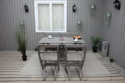 Spisegrupper Hage-Larios Spisegruppe 76 cm + 2 Spisestoler + Benk Grey