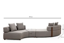 Hjørnesofa-Lasalle Sofa 4-seters Grey