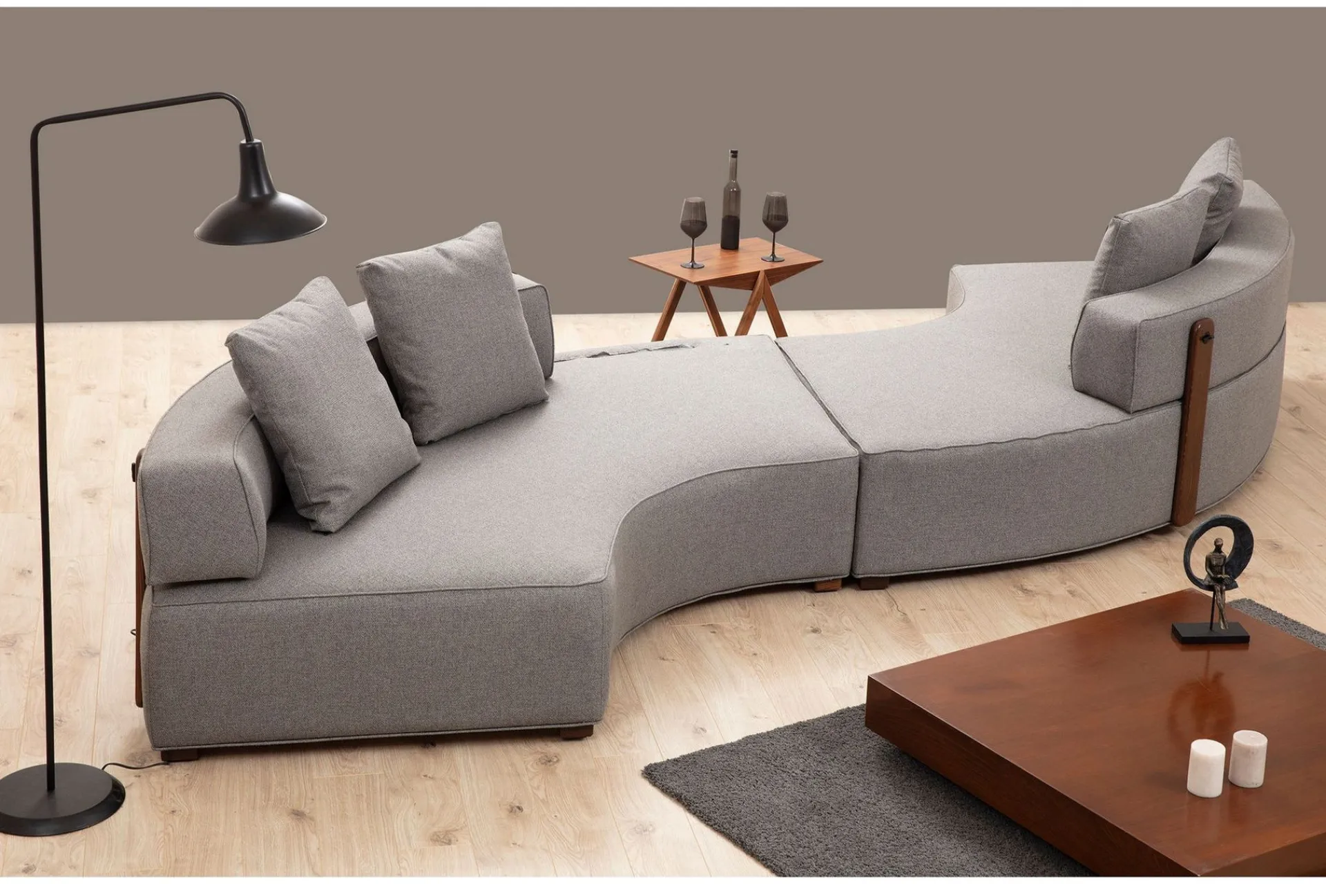 Hjørnesofa-Lasalle Sofa 4-seters Grey