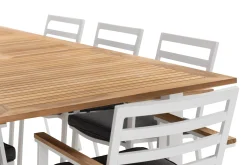 deNoord Las Vegas Spisegruppe 220-280 cm + 8 Olivenenr Spisestoler