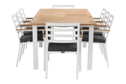 deNoord Las Vegas Spisegruppe 220-280 cm + 8 Olivenenr Spisestoler