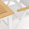 deNoord Las Vegas utendørs spisegruppe, uttrekkbar 152–210x90 cm med 4 Las Vegas regulerbare stoler