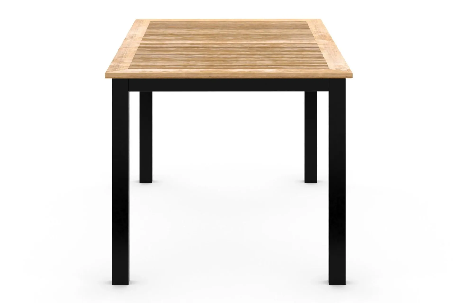 deNoord Loungebord & Sofabord Utendørs-Las Vegas Uttrekkbart Spisebord 152-210x90 cm Svart/Natur