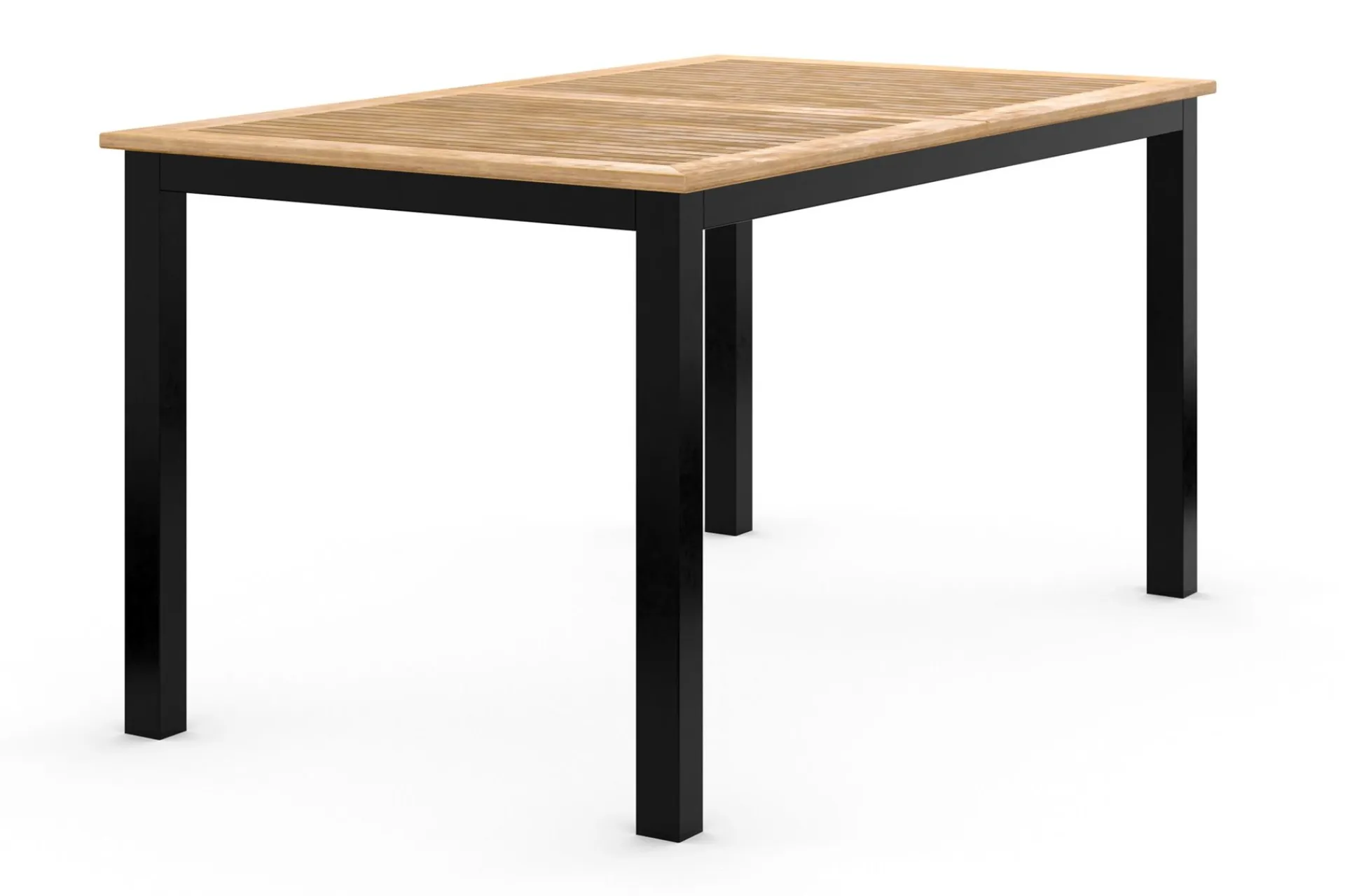 deNoord Loungebord & Sofabord Utendørs-Las Vegas Uttrekkbart Spisebord 152-210x90 cm Svart/Natur