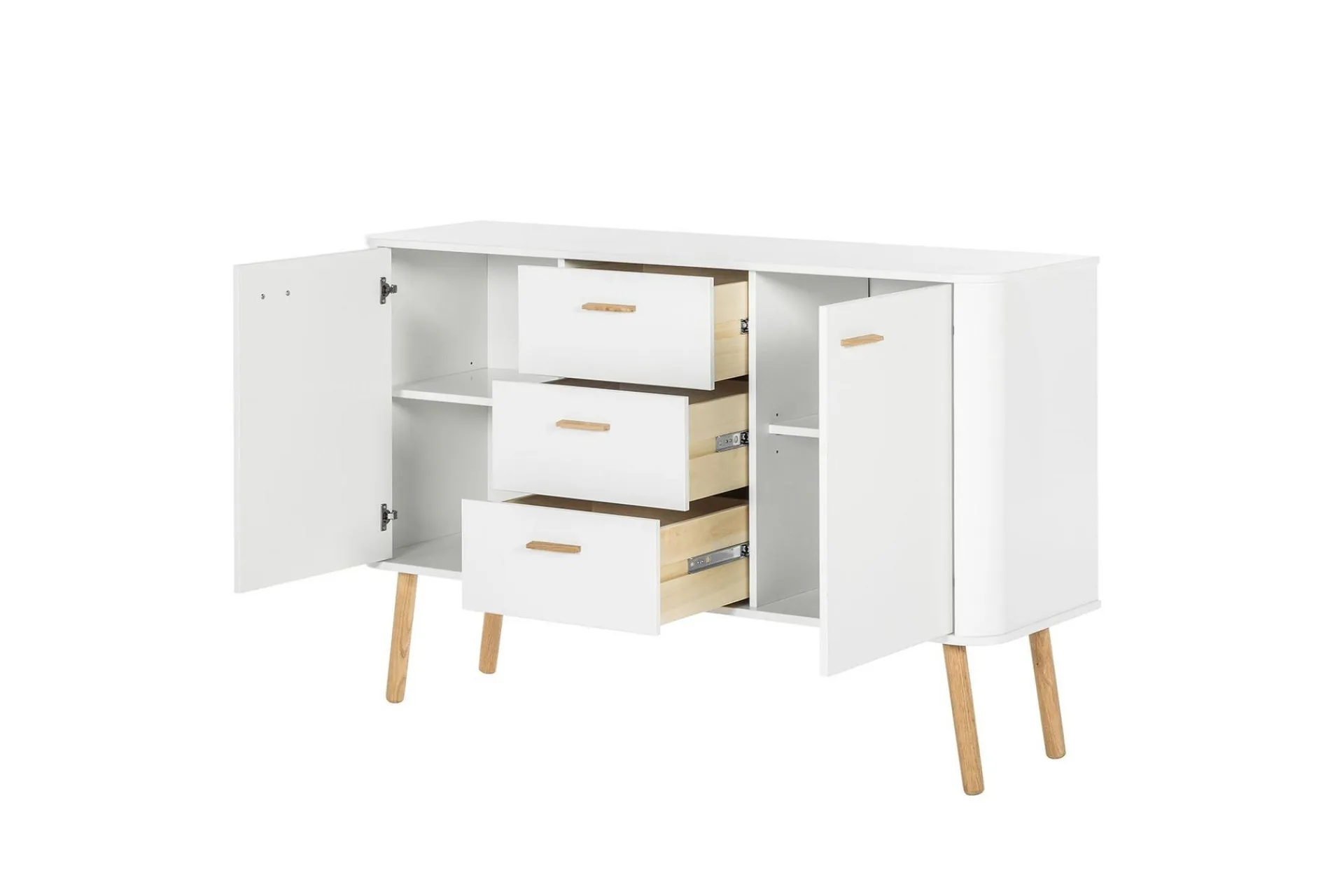 Sideboard & Skjenker-Lausanne Sideboard 136x40 cm Natur,Hvit