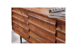 Wohnling Lavbord Heltre med oppbevaring 3 dører landlig stil