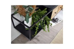 Wohnling Lavbord Metall Hengende med 3 Skuffer i Massivt Tre Industriell