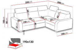 Lavona Hjørnesovesofa Vendbar