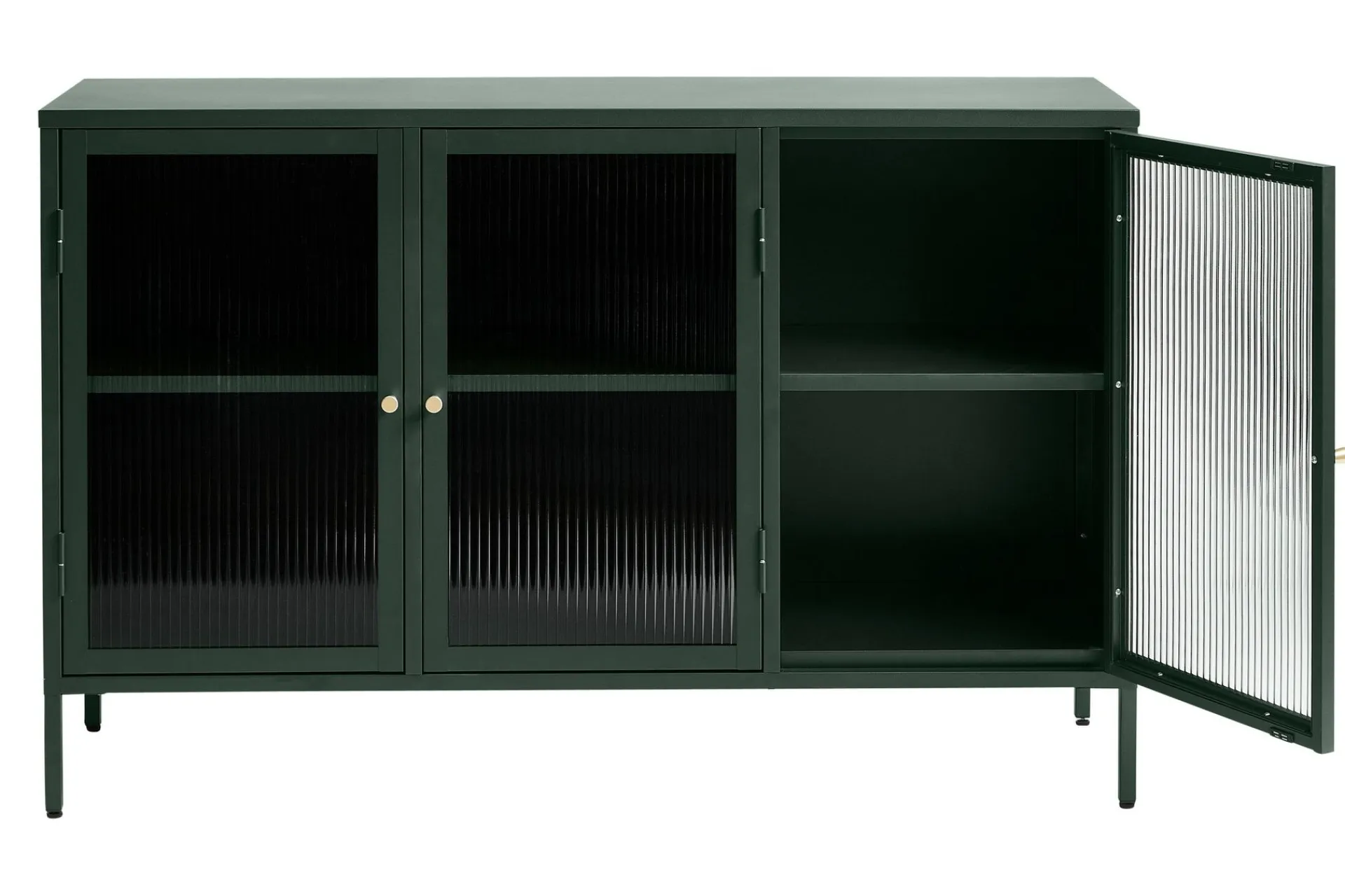 Sideboard & Skjenker-Lazarus Sideboard 3 delar 132 cm Grønn