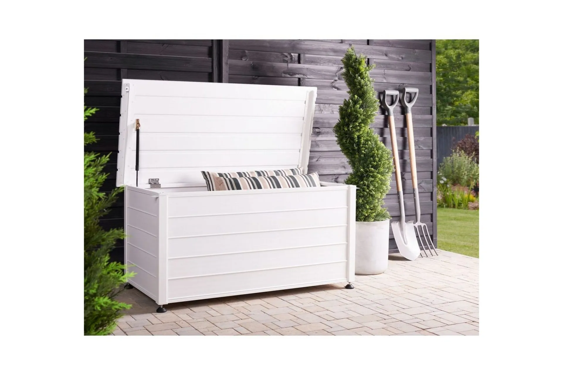 Låda Beliani Campalto Brun, 123x60x60 cm White