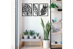 Skilt-Leaf 2 Veggdekor Svart