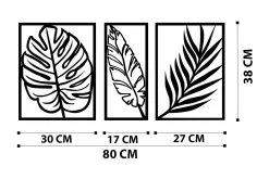 Skilt-Leaf 2 Veggdekor Svart