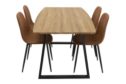 Venture Home Leah Forlengningsbar Spisegruppe med 4 Pontus Stoler