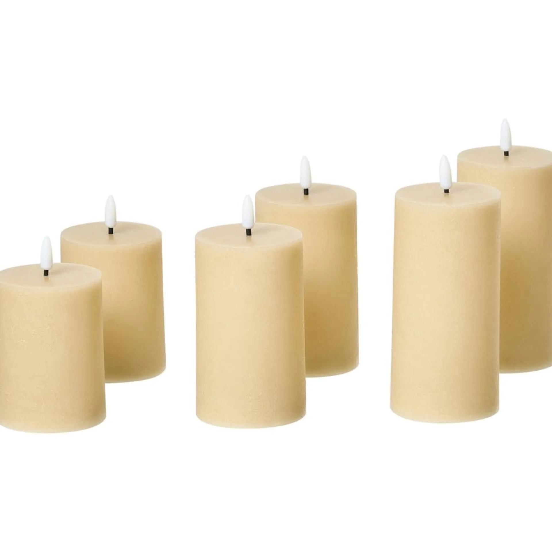 Julepynt & Juledekorasjon-LED-lys Braise Sett med 6 Beige