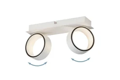 Spotlights & Downlights-LED-spotlight Eglo Albariza Hvit 2 Lamper Hvit,Krom