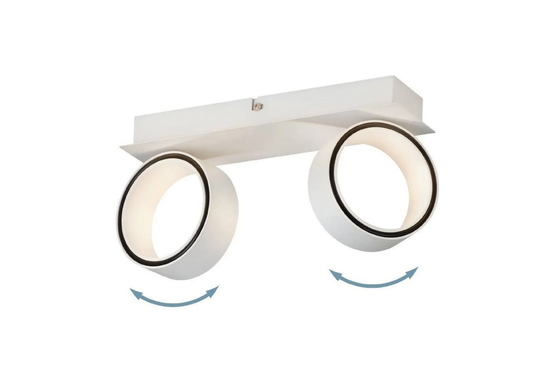 Spotlights & Downlights-LED-spotlight Eglo Albariza Hvit 2 Lamper Hvit,Krom