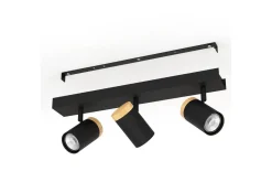 Eglo LED-spotlight Cartagena Svart/Tre 3 lamper