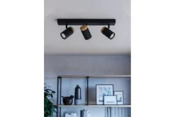 Eglo LED-spotlight Cartagena Svart/Tre 3 lamper