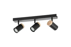 Eglo LED-spotlight Cartagena Svart/Tre 3 lamper