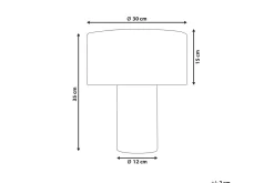 Lefkada Bordlampe 35 cm E27