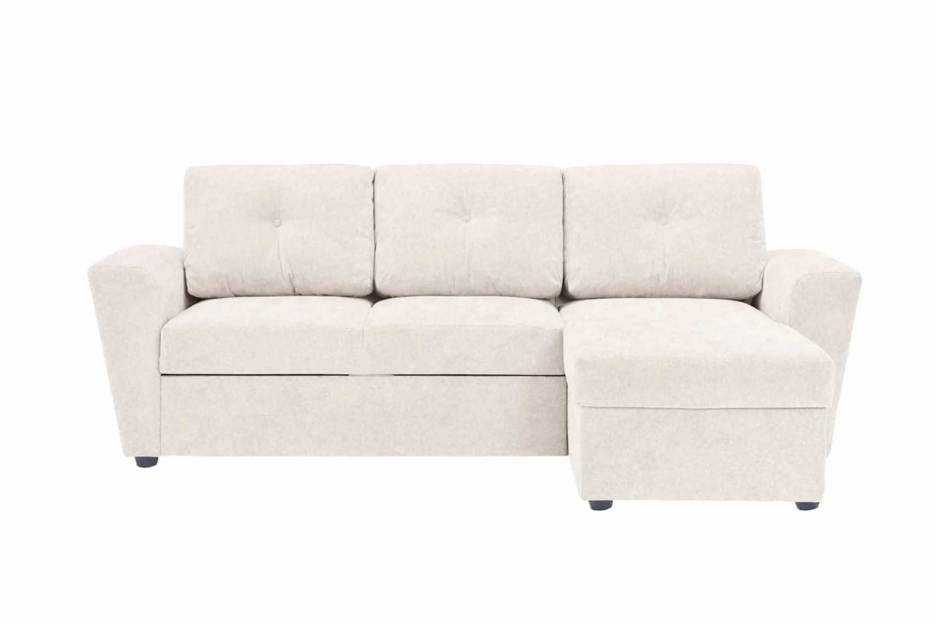 Basic Home Sovesofaer-Leia 3-seters vendbar sovesofa med sjeselong og oppbevaring Beige