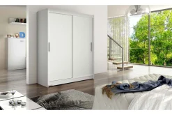 Garderober & Garderobesystem-Leila Garderobe 150 cm Skyvedører Hvit