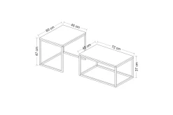 Avlastningsbord-Leka Settbord Svart
