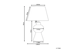 Nattbordslampe|Bordlampe-Lemiros Bordlampe 48 cm E27 Grey,Hvit