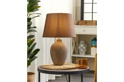 Nattbordslampe|Bordlampe-Lemnaik Bordlampe 52 cm E27 Lyse brun