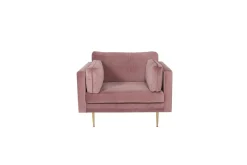 Venture Home Lenestol Boom Fløyel Rosa