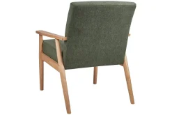 Lenestoler-Lenestol Esrum Grønn/lyst tre, Polyester Grön,Lysfarget tre