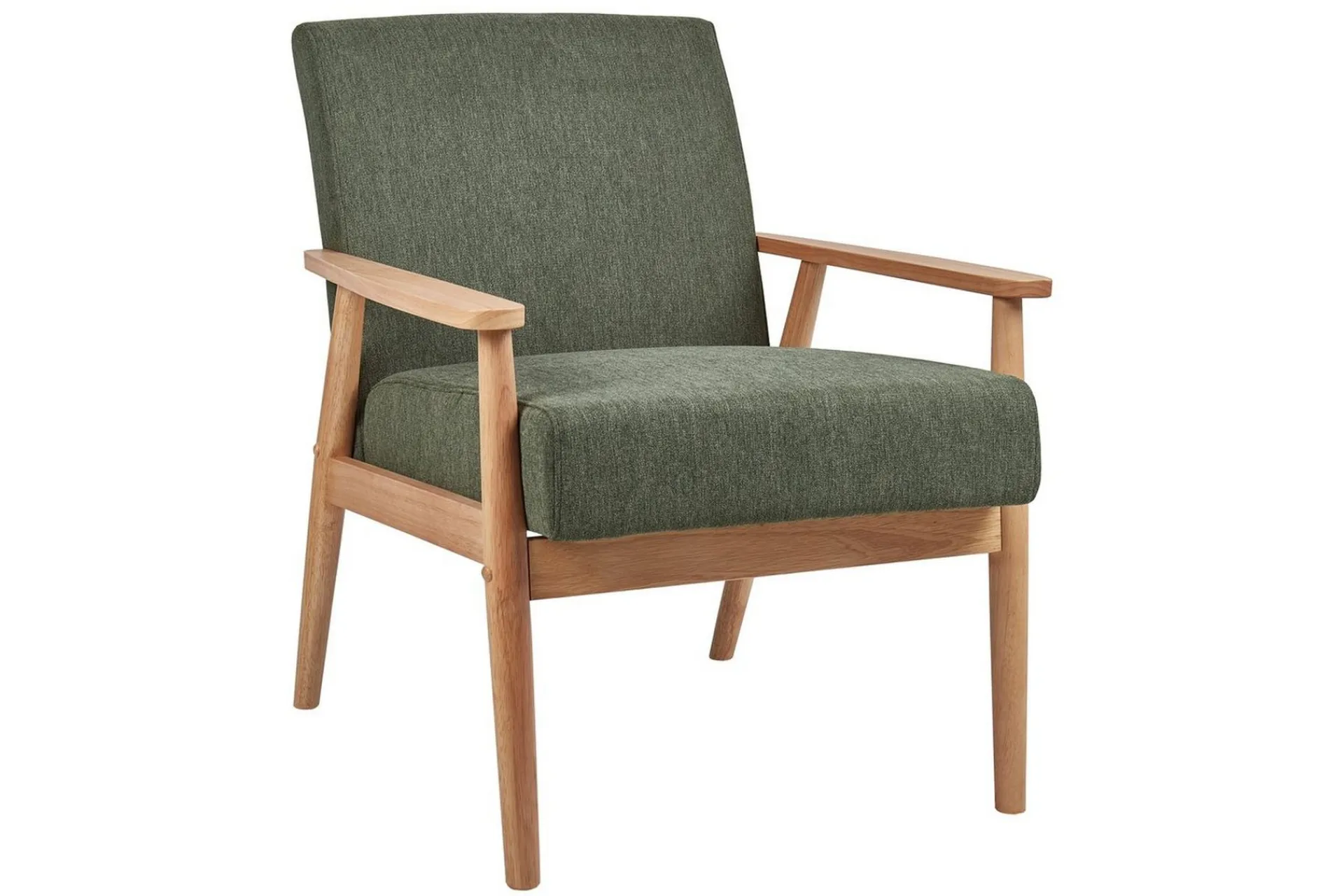 Lenestoler-Lenestol Esrum Grønn/lyst tre, Polyester Grön,Lysfarget tre