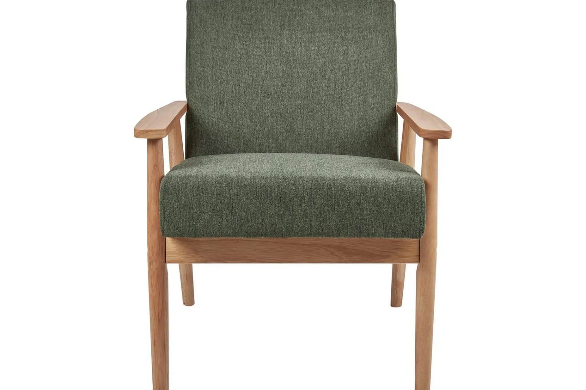 Lenestoler-Lenestol Esrum Grønn/lyst tre, Polyester Grön,Lysfarget tre
