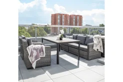 Utelenestoler|Loungestol Ute-Lenestol GENEVA med pute 78x75x78cm grå Grey