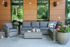 Utelenestoler|Loungestol Ute-Lenestol GENEVA med pute 78x75x78cm grå Grey