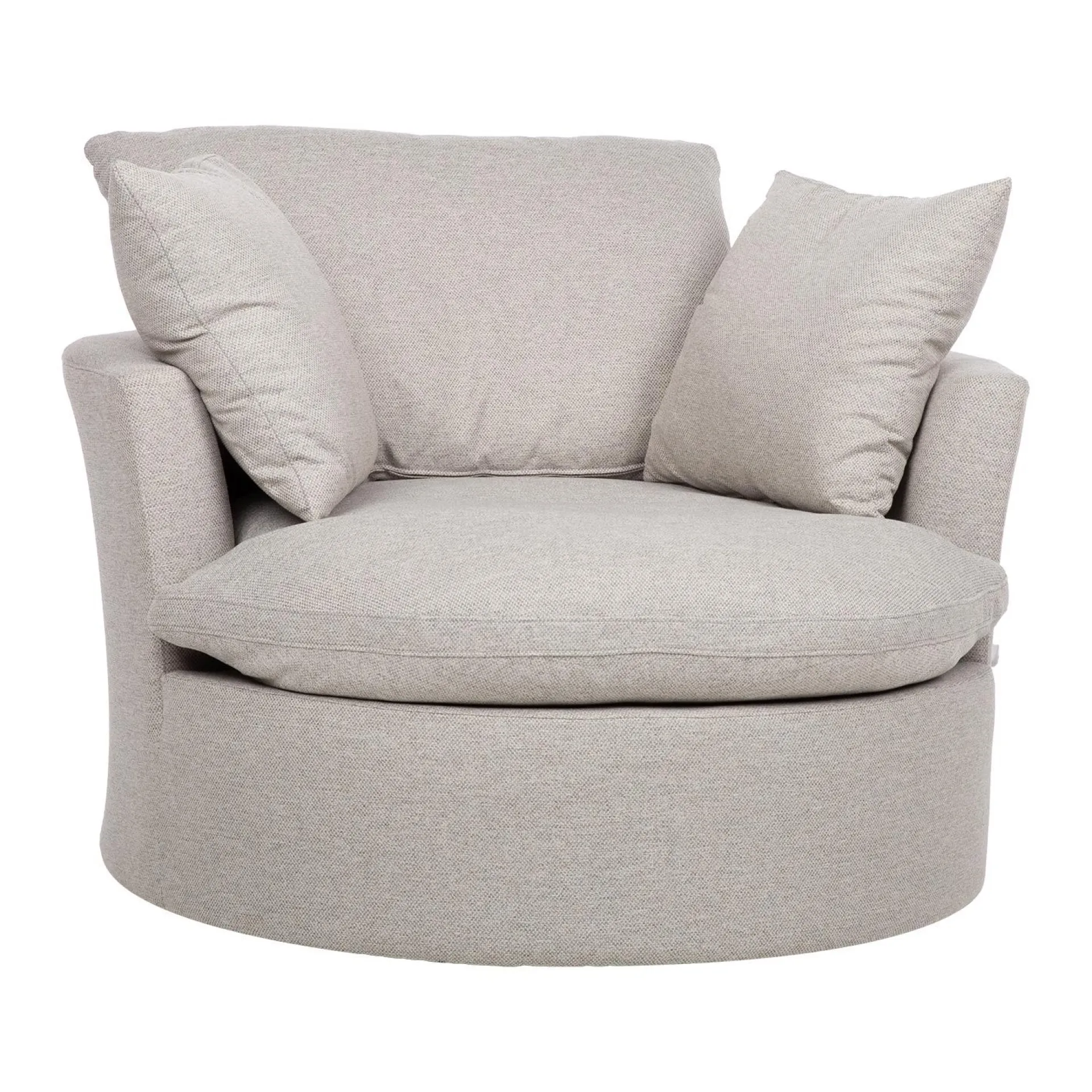 Utelenestoler|Loungemøbler Salg-Lenestol HOME4YOU Fluffy svingbar 110x105x65/86 cm Lys grå