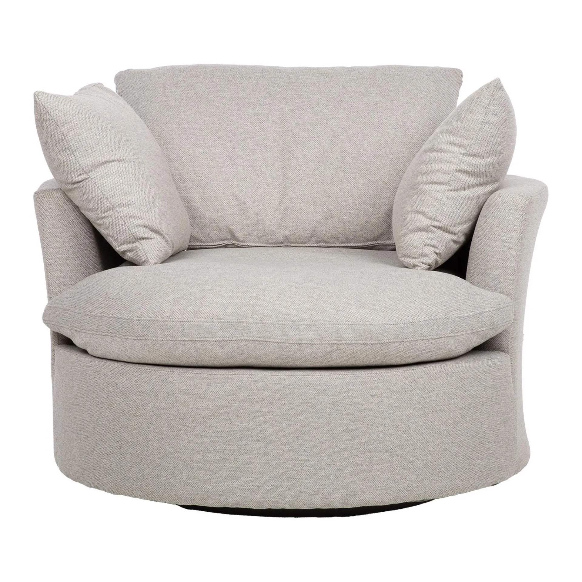 Utelenestoler|Loungemøbler Salg-Lenestol HOME4YOU Fluffy svingbar 110x105x65/86 cm Lys grå