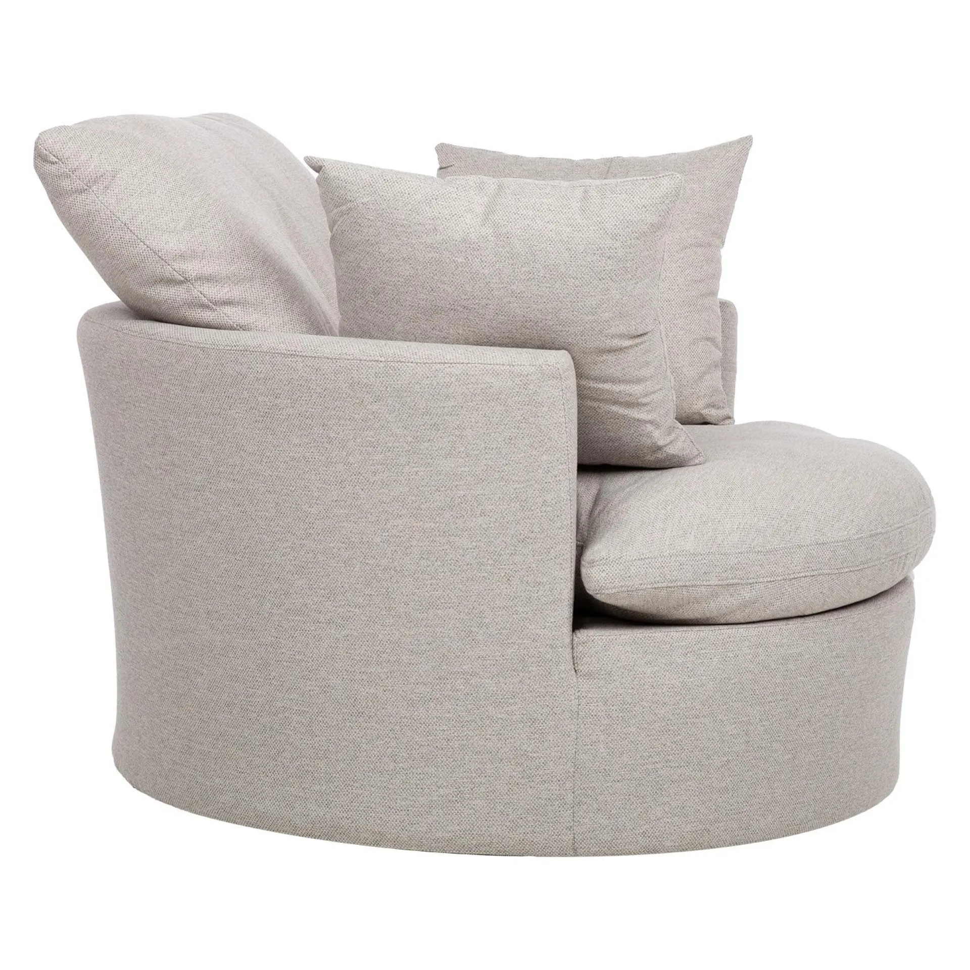 Utelenestoler|Loungemøbler Salg-Lenestol HOME4YOU Fluffy svingbar 110x105x65/86 cm Lys grå