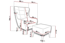 Concept 55 Lenestol LORD med Fotskammel
