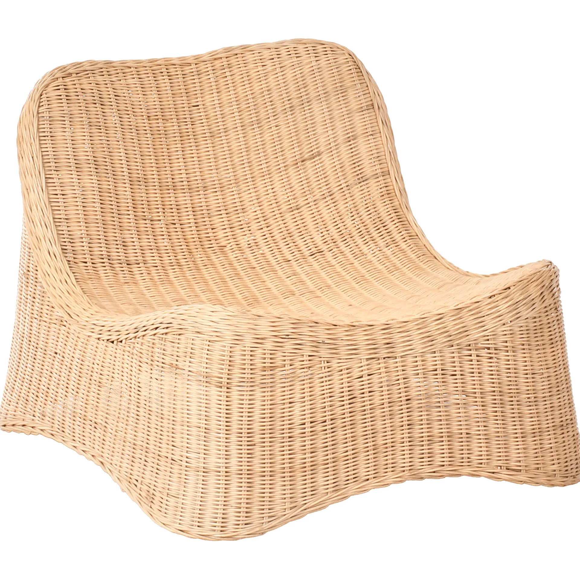 Utelenestoler|Loungestol Ute-Lenestol utendørs med fotskammel Aigani rotting Naturlig/beige