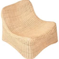 Utelenestoler|Loungestol Ute-Lenestol utendørs med fotskammel Aigani rotting Naturlig/beige