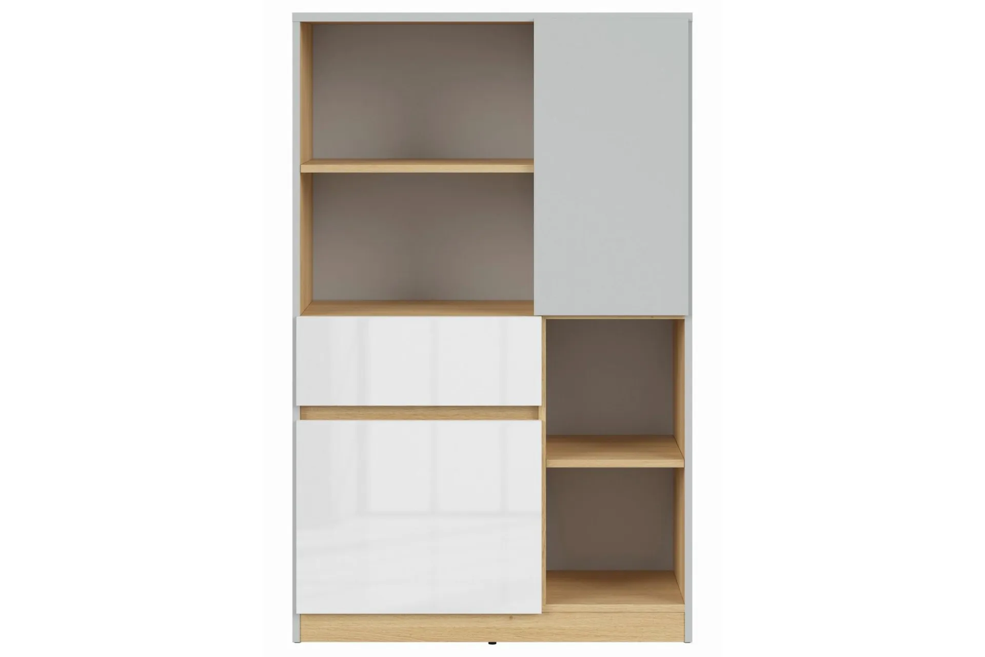 Bokhylle-Leokkol Bokhylle 80 cm Hvit,Tre/Natur