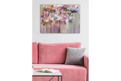 Lerretsbilde - Abstrakt blomsterkomposisjon i myke pastellfarger