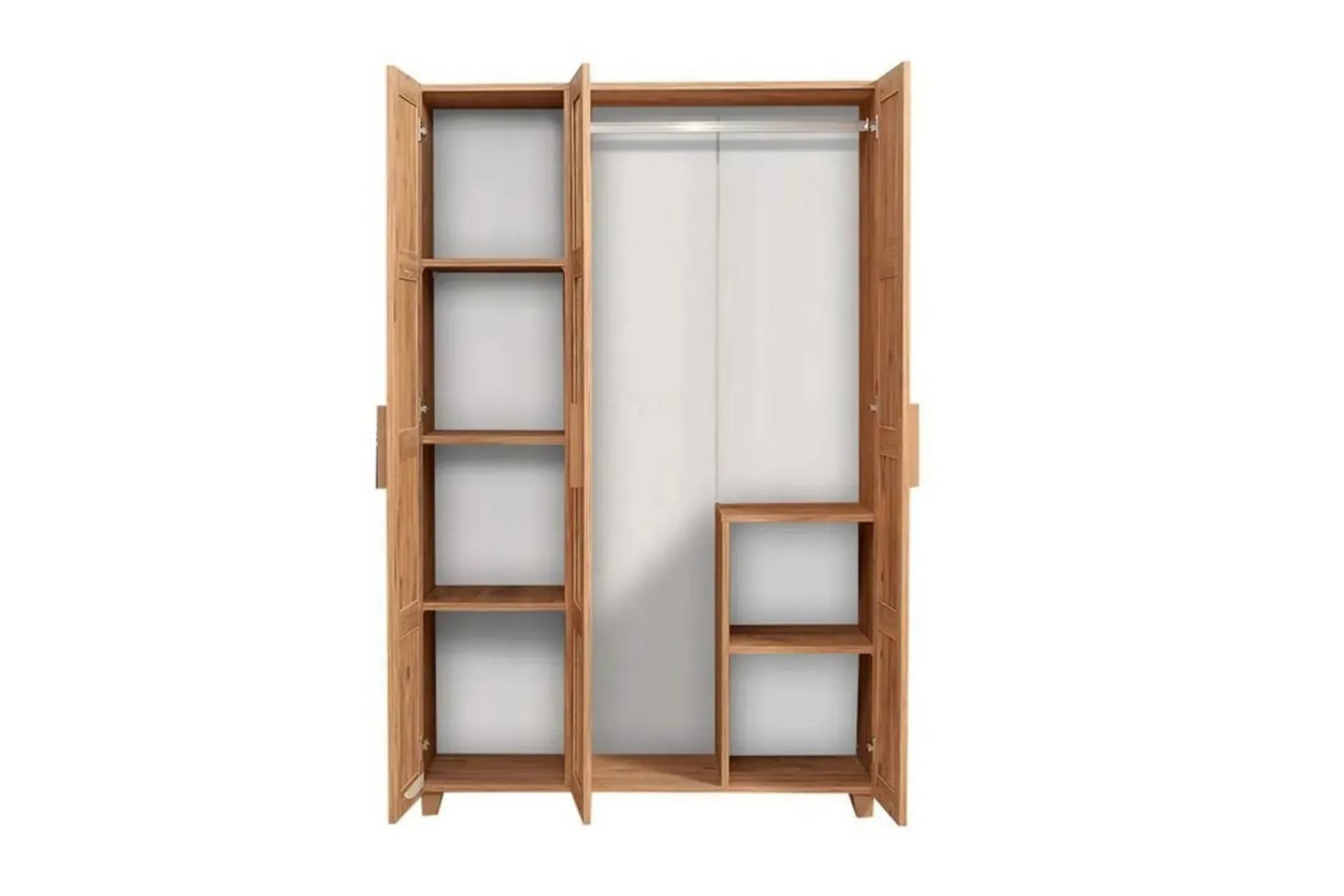 Garderober & Garderobesystem-Leva Garderobe 120x189 cm Brun/Hvit Brun/Hvit/Grønn