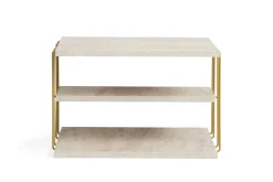 Avlastningsbord-Lifon Sidebord 50 cm Gull,Marmor