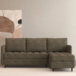 Loft24 Hjørnesofa-Lindhus Hjørnesofa 3-seter Brun